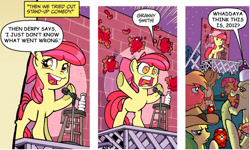 Size: 940x565 | Tagged: safe, idw, apple bloom, apple fritter, applejack, babs seed, granny smith, earth pony, pony, friends forever, spoiler:comic, spoiler:comicff2, 2012, apple bloom's bad joke, exploitable meme