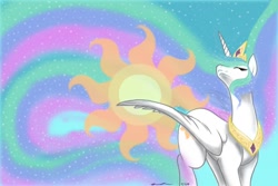 Size: 1280x853 | Tagged: safe, artist:athrun2371, princess celestia, alicorn, pony, eyes closed, smiling, solo, sun