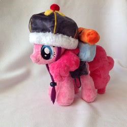 Size: 1936x1936 | Tagged: safe, artist:burgunzik, pinkie pie, hat, irl, mongolian shepherd hat, photo, plushie, solo