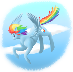 Size: 1280x1261 | Tagged: safe, artist:shybaldur, derpibooru import, rainbow dash, pegasus, pony, backwards cutie mark, solo