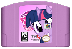 Size: 1005x678 | Tagged: safe, artist:jaythebrainmann, derpibooru import, twilight sparkle, nintendo, nintendo 64, thq