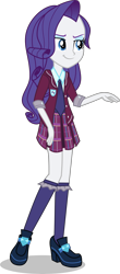 Size: 3311x7500 | Tagged: safe, artist:limedazzle, rarity, equestria girls, friendship games, absurd resolution, alternate hairstyle, alternate universe, clothes, crystal prep academy uniform, eyeshadow, lidded eyes, makeup, school uniform, simple background, smiling, solo, transparent background, vector