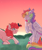 Size: 868x1024 | Tagged: safe, artist:wanderingpegasus, derpibooru import, pinkie pie, rainbow dash, earth pony, pegasus, pony, crying, female, lesbian, marriage proposal, pinkiedash, ring, shipping, smiling, tears of joy, wedding proposal, wedding ring