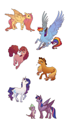 Size: 2477x4500 | Tagged: safe, artist:28gooddays, derpibooru import, applejack, fluttershy, pinkie pie, rainbow dash, rarity, spike, twilight sparkle, twilight sparkle (alicorn), alicorn, dragon, earth pony, pegasus, pony, unicorn, colored hooves, cowboy hat, female, hat, mane seven, mane six, simple background, smiling, straw in mouth, transparent background, unshorn fetlocks