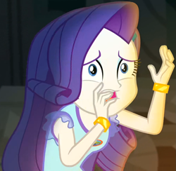 Size: 1001x976 | Tagged: safe, screencap, rarity, equestria girls, legend of everfree, cropped, solo