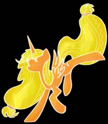 Size: 505x580 | Tagged: safe, artist:escapadistfiction, applejack, alicorn, pony, alicornified, applecorn, chalk, race swap