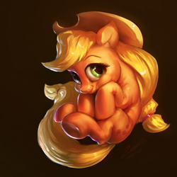 Size: 900x900 | Tagged: safe, artist:assasinmonkey, applejack, earth pony, pony, cute, jackabetes, simple background, solo