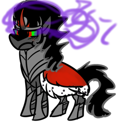 Size: 582x591 | Tagged: safe, artist:dokuyuu, derpibooru import, king sombra, pony, unicorn, grumpy, simple background, solo, transparent background