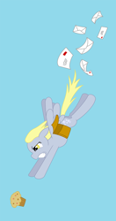 Size: 600x1139 | Tagged: safe, artist:dsninja, derpy hooves, pony, ask, ask pun, food, letter, muffin, solo