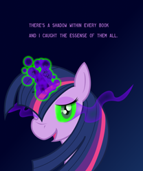 Size: 5000x6000 | Tagged: safe, artist:draeberkanin, derpibooru import, twilight sparkle, absurd resolution, dark magic, magic, solo, sombra eyes, vector