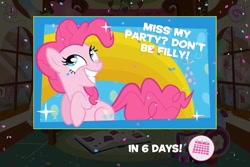 Size: 960x640 | Tagged: safe, pinkie pie, earth pony, pony, female, friendship celebration, game, mare, pink coat, pink mane, solo