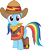 Size: 1362x1500 | Tagged: safe, artist:cloudyglow, derpibooru import, rainbow dash, pegasus, pony, 28 pranks later, dance magic, equestria girls, equestria girls series, five to nine, spoiler:eqg specials, bandana, boots, clothes, cowgirl, cowgirl outfit, cute, equestria girls ponified, female, feminism, hat, mare, poncho, ponified, rainbow dash always dresses in style, shoes, simple background, smiling, solo, stetson, transparent background, vector
