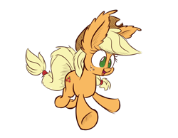 Size: 900x700 | Tagged: safe, artist:heir-of-rick, applejack, earth pony, pony, daily apple pony, impossibly large ears, simple background, solo, transparent background, tumblr