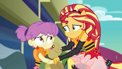 Size: 1920x1080 | Tagged: safe, screencap, sunset shimmer, water lily (equestria girls), better together, equestria girls, spring breakdown, ponied up