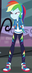 Size: 381x848 | Tagged: safe, derpibooru import, screencap, rainbow dash, better together, equestria girls, street chic, converse, cute, dashabetes, earbuds, geode of super speed, magical geodes, shoes, sneakers, solo