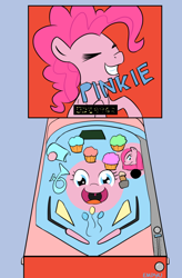 Size: 656x1000 | Tagged: safe, artist:empyu, pinkie pie, earth pony, pony, 30 minute art challenge, female, mare, pinball, pink coat, pink mane