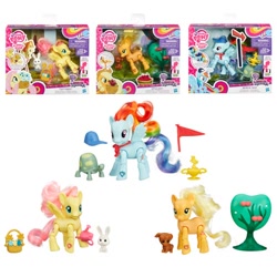 Size: 500x500 | Tagged: safe, derpibooru import, applejack, fluttershy, rainbow dash, tank, earth pony, pegasus, pony, brushable, toy