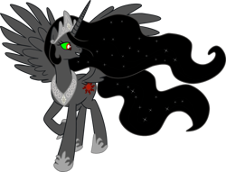 Size: 1024x782 | Tagged: safe, artist:blah23z, king sombra, princess celestia, pony, unicorn, recolor, solo