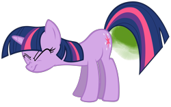 Size: 3657x2276 | Tagged: safe, artist:dontlink, derpibooru import, edit, twilight sparkle, fart, fart cloud, fart edit, simple background, solo, straining, transparent background, vector