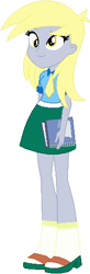 Size: 167x509 | Tagged: safe, artist:jamessentry, derpy hooves, equestria girls, blonde hair, clothes, female, gray skin, simple background