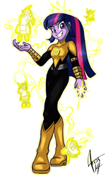 Size: 600x1000 | Tagged: safe, artist:cynos-zilla, derpibooru import, smarty pants, twilight sparkle, equestria girls, crossover, green lantern, sinestro corps, solo