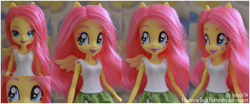 Size: 1024x425 | Tagged: safe, artist:antych, fluttershy, equestria girls, doll, irl, photo, repaint, solo