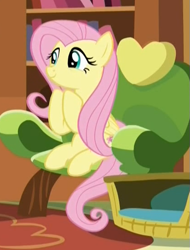 Size: 417x549 | Tagged: safe, screencap, fluttershy, pegasus, pony, make new friends but keep discord, anticipation, meme, reaction image, smiling, solo