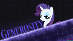 Size: 1920x1080 | Tagged: safe, artist:mentalsuicide1, artist:mysteriouskaos, part of a set, rarity, pony, unicorn, female, looking at you, mare, signature, solo, vector, wallpaper