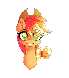 Size: 2500x2800 | Tagged: safe, artist:novabytes, applejack, earth pony, pony, bust, portrait, solo