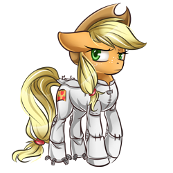 Size: 900x900 | Tagged: safe, artist:moenkin, applejack, earth pony, pony, simple background, solo, spacesuit, transparent background