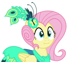 Size: 3647x3199 | Tagged: safe, artist:masem, fluttershy, pegasus, pony, make new friends but keep discord, .ai available, :i, clothes, dress, face, gala dress, high res, simple background, solo, transparent background, vector, we bought two cakes, wide eyes