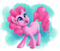 Size: 1777x1500 | Tagged: safe, artist:verulence, pinkie pie, earth pony, pony, cute, diapinkes, open mouth, solo