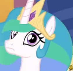 Size: 339x331 | Tagged: safe, princess celestia, alicorn, pony, 28 pranks later, cropped, solo, wide eyes