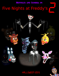 Size: 800x1024 | Tagged: safe, artist:sonicfox24, derpibooru import, king sombra, pony, unicorn, 3d, balloon boy, bonnie, chica, crossover, five nights at freddy's, five nights at freddy's 2, foxy, freddy fazbear, mangle, marionette, mephiles the dark, sonic the hedgehog (series), source filmmaker, toy bonnie, toy chica, toy freddy