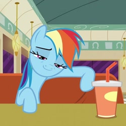 Size: 576x576 | Tagged: safe, derpibooru import, screencap, rainbow dash, pegasus, pony, the saddle row review, cropped, rainbow dash is best facemaker