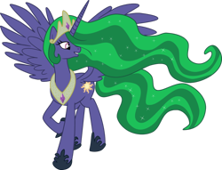 Size: 1024x782 | Tagged: safe, artist:blah23z, mane-iac, princess celestia, recolor, solo