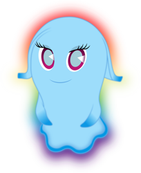 Size: 4075x5000 | Tagged: safe, artist:dashiesparkle, derpibooru import, edit, rainbow dash, ghost, absurd resolution, agnieszka mrozińska, ashleigh ball, crossover, english, pac-man, pac-man and the ghostly adventures, pinky, polish, recolor, simple background, solo, transparent background, vector, vector edit, voice actor joke