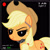 Size: 894x894 | Tagged: safe, applejack, earth pony, pony, applefreddy, bow, camera, camera shot, five nights at aj's, five nights at freddy's, looking at you, solo