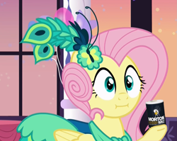 Size: 1275x1017 | Tagged: safe, edit, edited screencap, screencap, fluttershy, pegasus, pony, make new friends but keep discord, :i, hoof hold, image macro, meme, salt, salty, solo, we bought two cakes