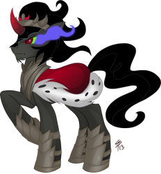 Size: 1200x1292 | Tagged: safe, artist:falleninthedark, derpibooru import, king sombra, pony, unicorn, simple background, solo, transparent background, vector