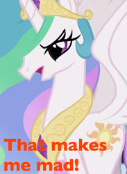 Size: 640x875 | Tagged: safe, screencap, princess celestia, alicorn, pony, a canterlot wedding, angry, droopy, droopy dog, reference