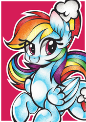 Size: 1024x1456 | Tagged: safe, artist:j-lin-mlp, derpibooru import, part of a set, rainbow dash, pegasus, pony, solo, traditional art