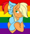 Size: 3400x3900 | Tagged: safe, artist:grafikfehler, derpibooru import, applejack, rainbow dash, earth pony, pegasus, pony, appledash, female, lesbian, lovewins, pride, pride flag, shipping