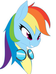 Size: 5195x6892 | Tagged: safe, artist:tre, artist:tyler611, derpibooru import, rainbow dash, pegasus, pony, absurd resolution, clothes, goggles, smiling, smirk, solo, uniform, wonderbolts uniform