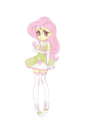 Size: 744x1054 | Tagged: safe, artist:dailycommission, fluttershy, equestria girls, magical girl, solo