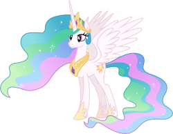 Size: 5000x3875 | Tagged: safe, artist:weegeestareatyou, princess celestia, alicorn, pony, .svg available, female, mare, simple background, solo, transparent background, vector