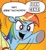 Size: 334x366 | Tagged: safe, derpibooru import, idw, applejack, rainbow dash, earth pony, pegasus, pony, and his name is john cena, blonde mane, blue coat, blue wings, dialogue, exploitable meme, female, impact font, john cena, mare, meme, multicolored hair, open mouth, orange background, raised hoof, raised leg, simple background, smiling, speech bubble, two words meme, underhoof, wings, wwe