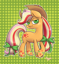 Size: 1098x1200 | Tagged: safe, artist:erysz, applejack, earth pony, pony, female, mare, rainbow power, solo