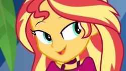 Size: 1920x1080 | Tagged: safe, screencap, sunset shimmer, better together, equestria girls, i'm on a yacht, close-up, clothes, cute, female, shimmerbetes, solo