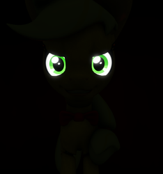 Size: 674x720 | Tagged: safe, applejack, earth pony, pony, robot, animatronic, creepy, creepy smile, five nights at aj's, five nights at freddy's, glowing eyes, looking at you, solo